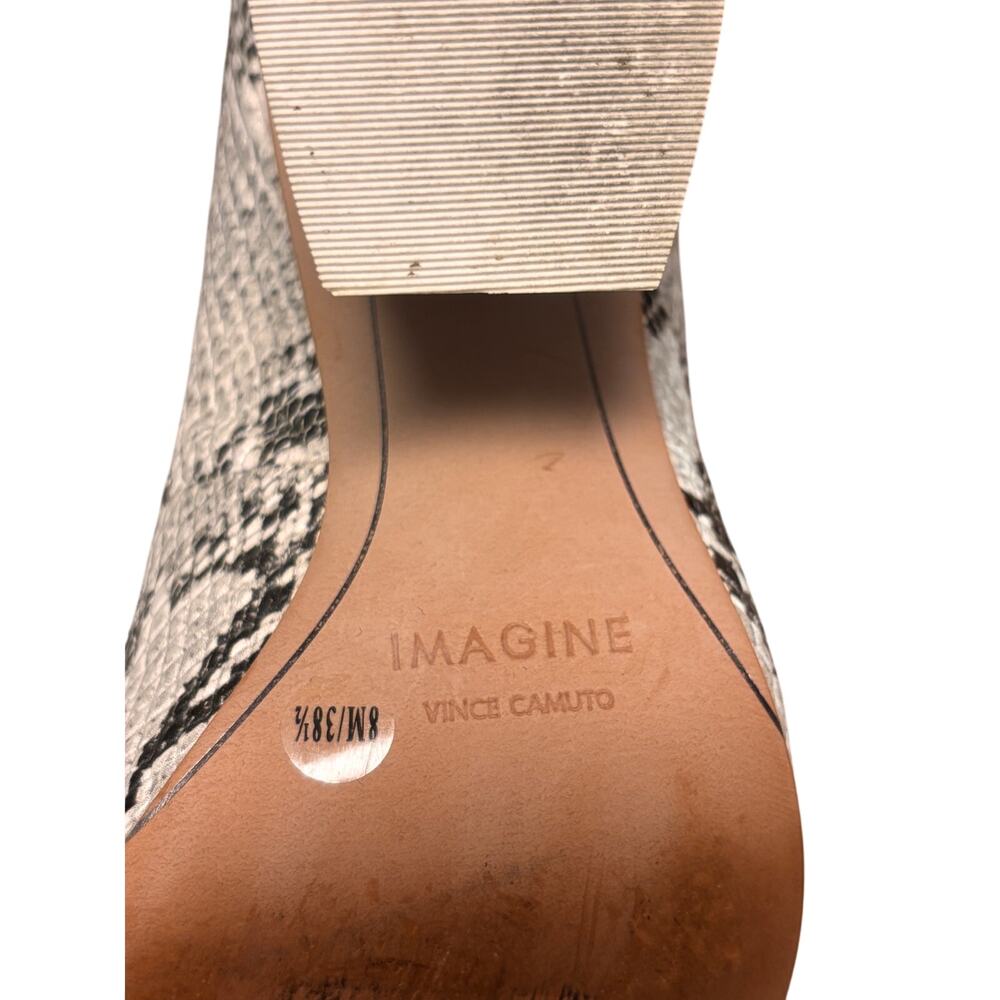Imagine Vince Camuto Quinna Capri Snakeskin Block Heel Pumps Size 8 - Picture 8 of 10